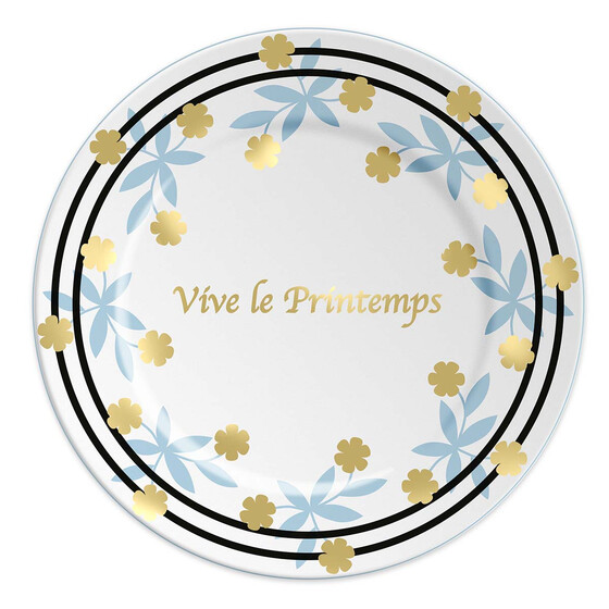 Porzellanteller Vive le Printemps, � 16cm